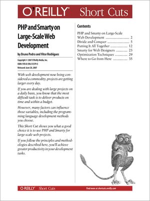 cover image of PHP and Smarty on Large-Scale Web Development